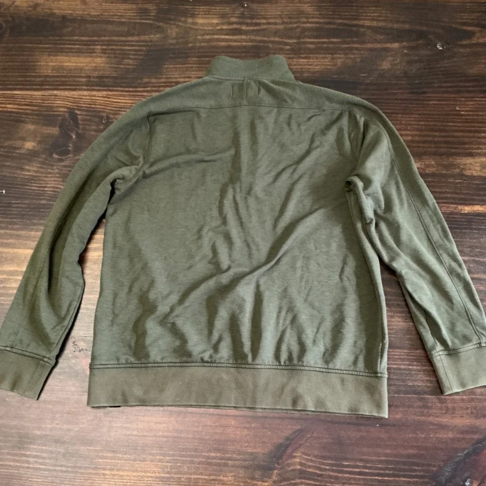 Banana Republic Polartec Quarter Zip Pullover Mens XL Olive Green Fleece Sweater